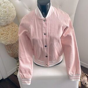 Women’s corduroy pink bomber jacket